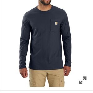 Carhartt Men's Navy Long Sleeve Tee